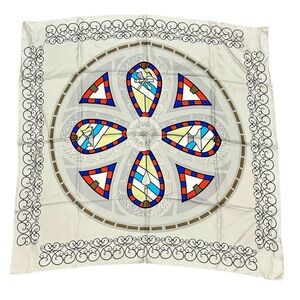 Rah-Rah Collection 100% Silk Scarf – Stained Glass Window Print